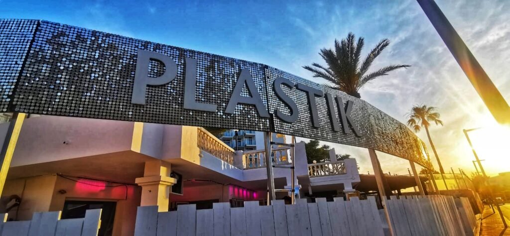 The front of a nightclub in Ibiza